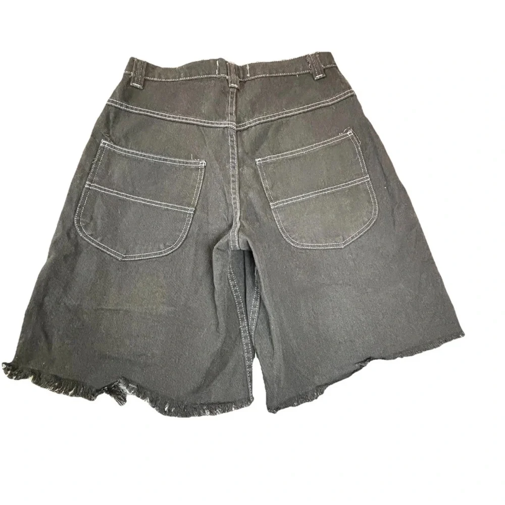 Vintage‎ Y2k Lee Pipes Jean Shorts Baggy Denim Men’s 32 Black Skater Bmx
